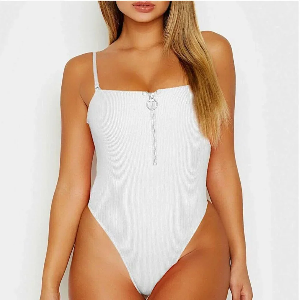 Frankie’s Bikinis Ribbed FLASH One Piece